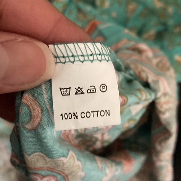 Floral Green Wrap Tie Boho Dress - Picture 5 of 5